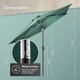image 7 of VonHaus Steel Parasol Dark Green 2.7m & Base Set (12kg) Green | Black