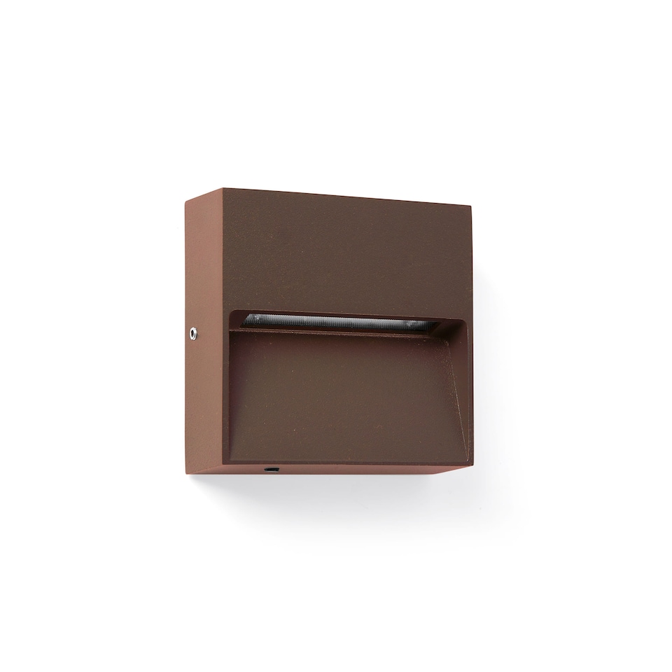 image 1 of Dune Square LED Outdoor Flush Wall Lamp Rust Brown IP65 CCT 2200-4000K