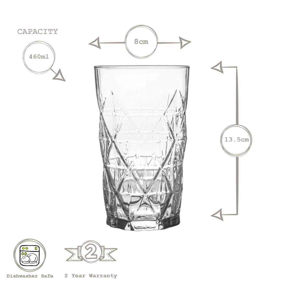 image 1 of LAV 12 Piece Keops Glassware Set - Clear Clear