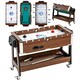 image 1 of SPORTNOW 3 in 1 Reversible Multi Game Table with Lockable Wheels and Shelf