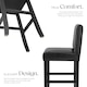 image 3 of Bar Stools with a padded backrest and faux leather cover | Black | black | 41 x 40 x 107 cm | 2