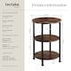 image 6 of Bedside Table Colchester - industrial style, round with 3 shelves, 40 x 61 cm | Brown | Industrial wood dark, rustic | 40 x 40 x 61 cm | 1