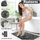 image 5 of VELVETIO Glitter Bath Mat Set Non Slip Water Absorbent Toilet Rugs Brown | Natural