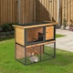 image 7 of PawHut Guinea Pig Hutch, Elevated Pet House w/ Tray & Ramp, Yellow