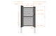 image 2 of Pedestrian Gate 1000x1600mm Grey - Horizontal Solid Infill and Flat Top | Grey | 1