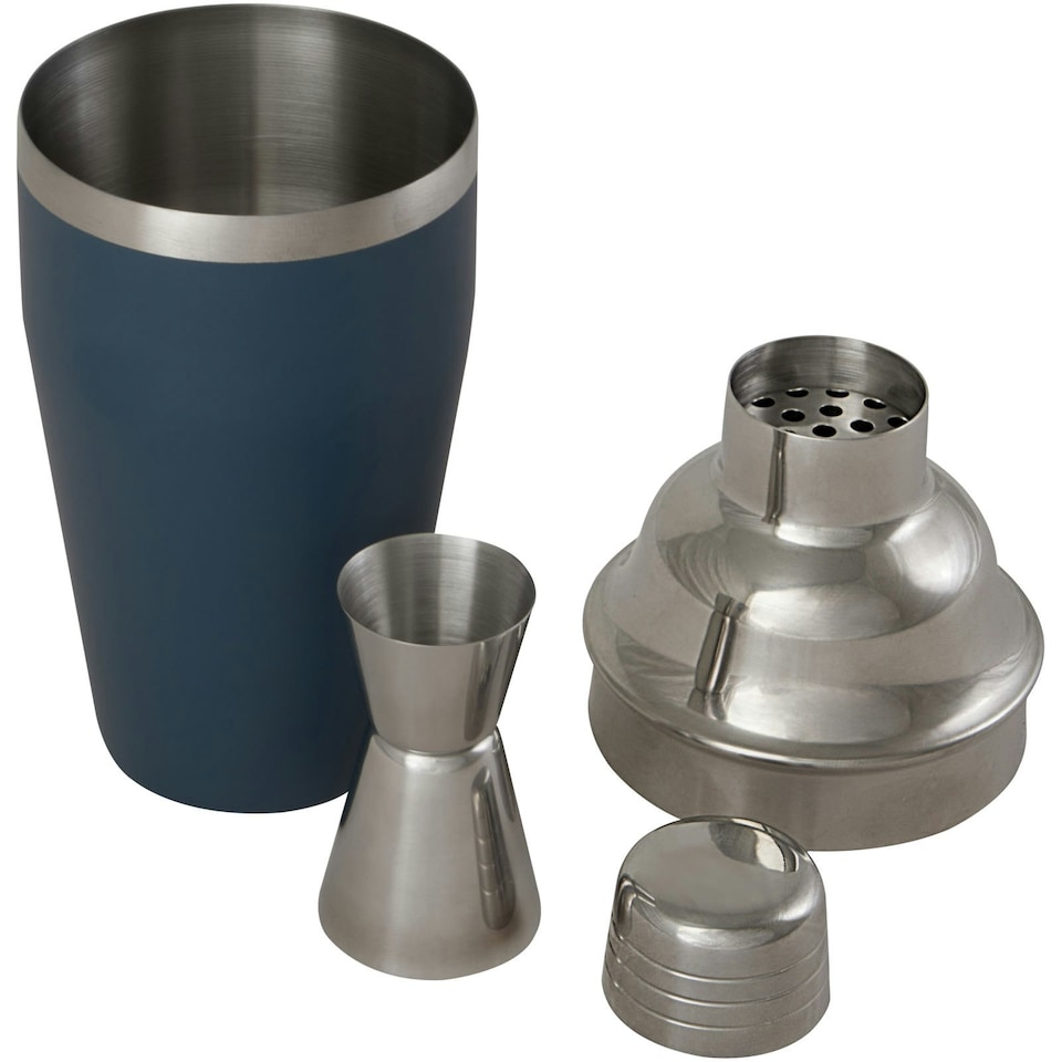 image 1 of Seasons Gaudie Logo Stainless Steel Cocktail Shaker - Ice Blue - One Size
