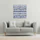 image 2 of Blue Anchors on Navy Striped Background (Canvas Print) 127 x 127 x 4cm