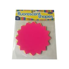 18 Fluorescent Star Shapes 128mm