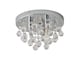 image 1 of ValueLights Mitre Chrome Droplet Flush Ceiling Fitting Clear Droplets | Chrome