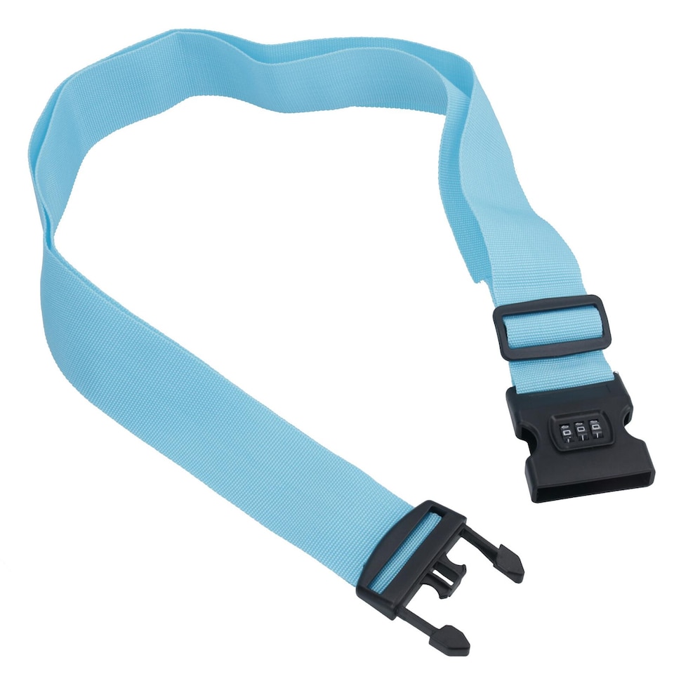 image 1 of Adjustable Anti theft Combination Luggage Lock Strap Suitcase Baggage Secure 1pc