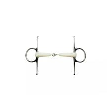 Lorina Flexi Single Jointed Full Cheek Snaffle - Silver/White - 5in