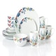 image 1 of 16pc Watercolour Floral Dinner Set