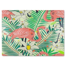 Palm leaves Designer Glass Chopping Board | Multi