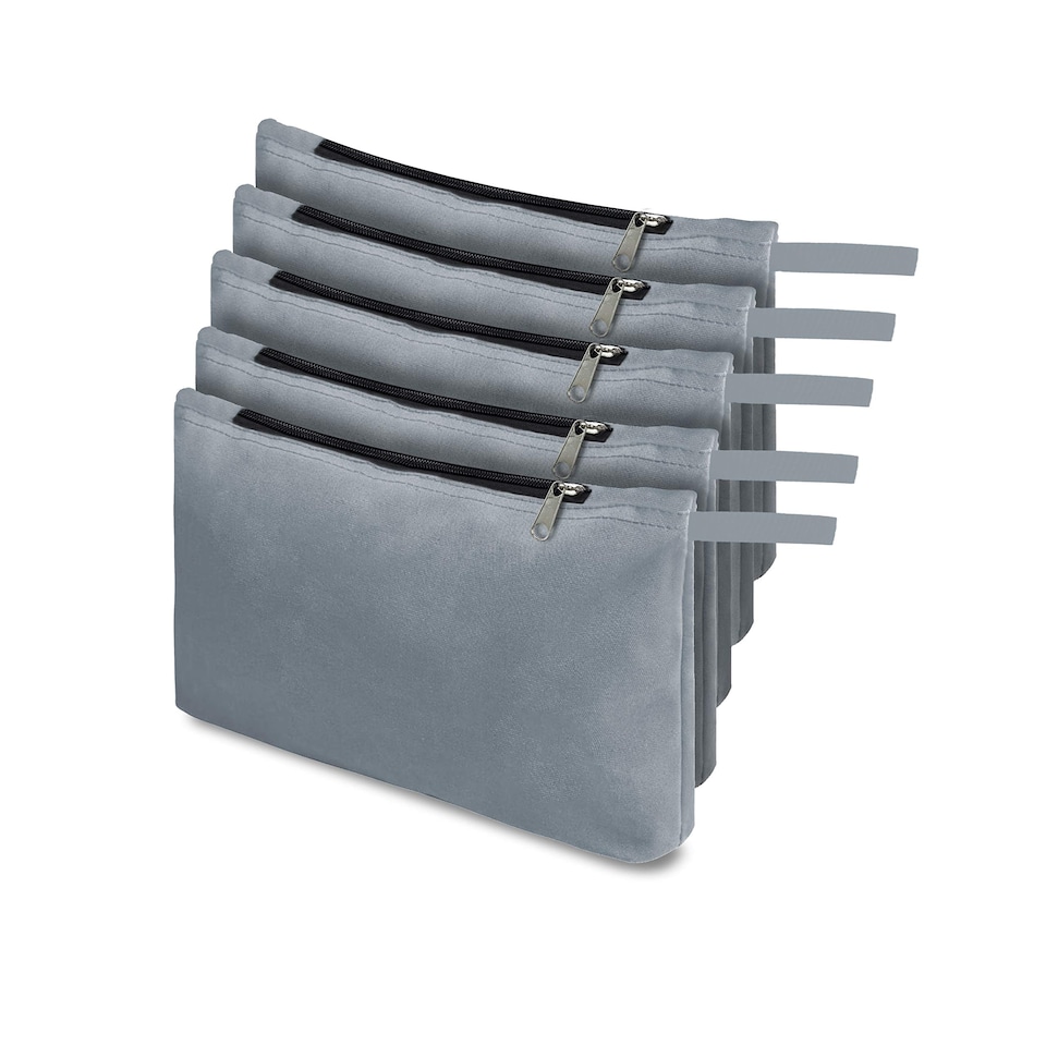 image 1 of Covers&All Tool Bag, 18 Oz Heavy Duty Waterproof Pouch with Sturdy, 7 in L x 11 in W x 7 in H, Gray