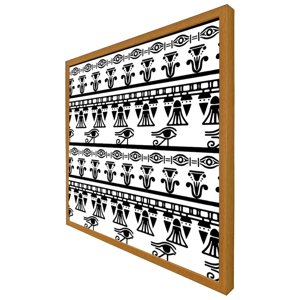 image 1 of Egyptian eye of horus heiroglyphs (Picture Frame) Brown | XS