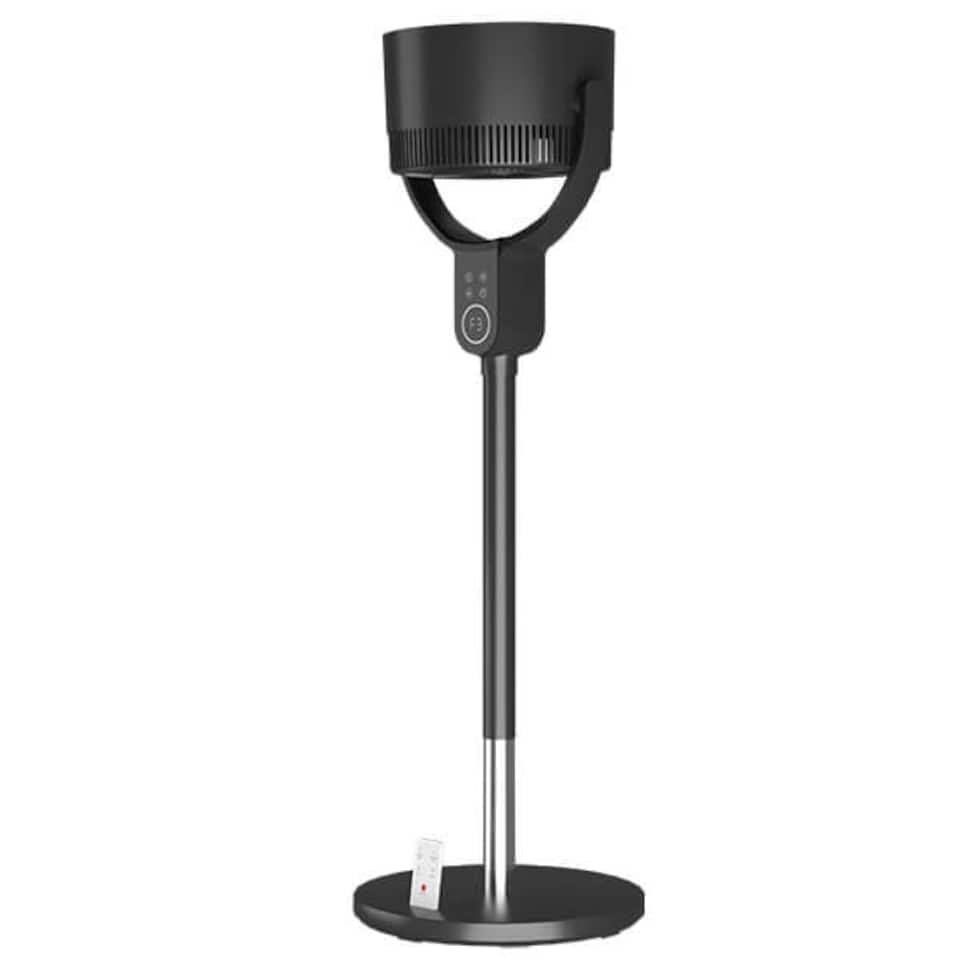 image 1 of Vybra Dual Height Graphite Oscillating Fan