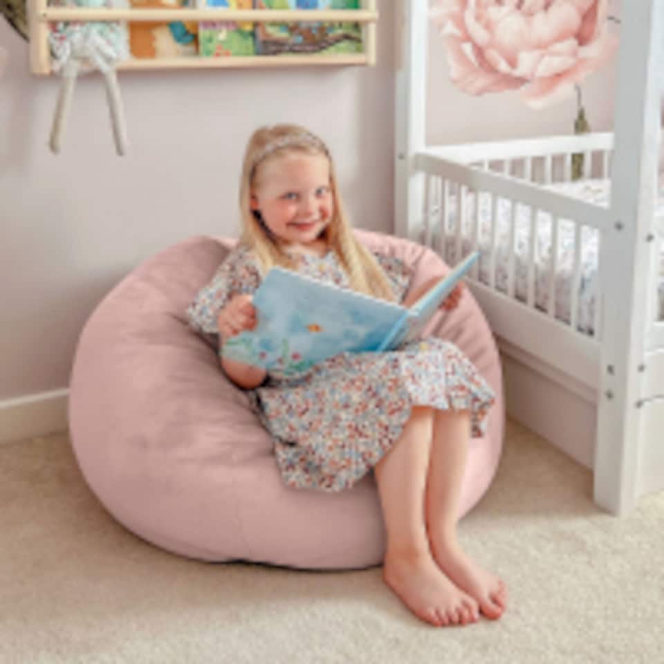 image 1 of rucomfy Kids Indoor Classic Slouchbag - Velvet Bean Bag Chair