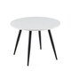 image 3 of SONARA White Marble Round Dining Table and 4 Velvet Chairs Set Modern 4 Seater for Dining Room