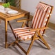 image 2 of High Back Seat Pad Deck Stripe, Cushion, Terracotta