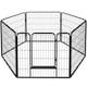 image 1 of Yaheetech 6 Metal Dog Playpen Panels, 80 × 80 cm Black
