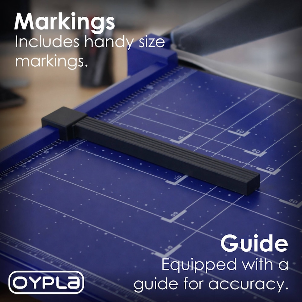 image 1 of Professional Grade A3 Guillotine With Safety Guard - Blue