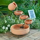 image 2 of Primrose Terracotta Jug & Bowl Cascade Solar Water Feature with LED Lights 55cm