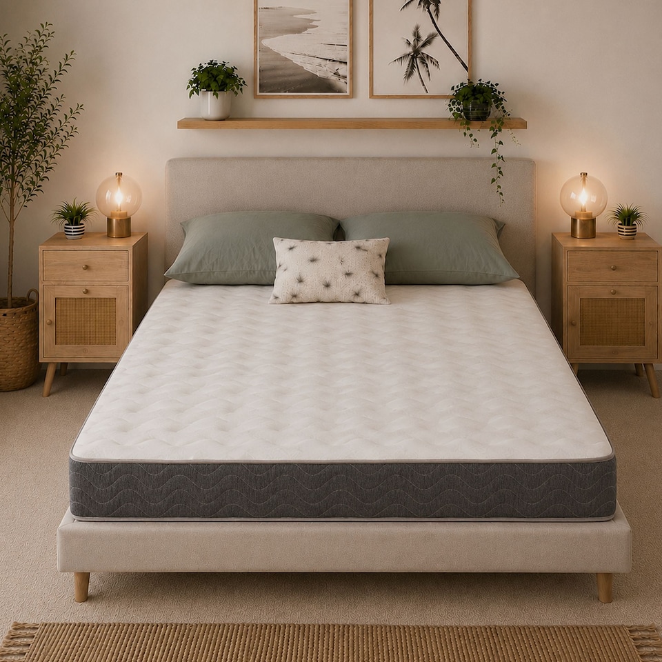 image 1 of 18cm WaveFlex Hybrid Memory Foam Spring Mattress CoolTouch Cover