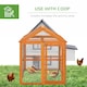 image 5 of PawHut Chicken Run, Wooden Chicken Coop w/ Combinable Design - Orange