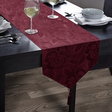 Kitchen Trends Rose Jacquard Table Runner