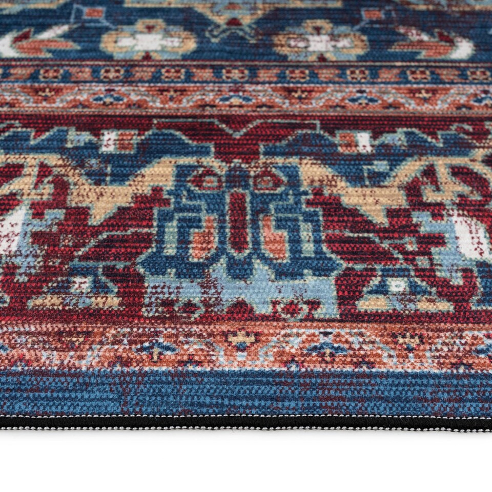 image 1 of KUKOON Washable & Non Slip Vintage Beige Medallion Area Rug 80cm x 150cm