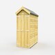 image 1 of 4 x 8 Feet Apex Shed - Double Door Without Windows - Wood - L243 x W118 x H217 cm Brown