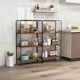 image 9 of COSTWAY 4-Tier Open-Back Storage Shelf Display Rack