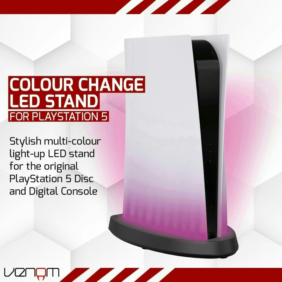 image 1 of Venom PS5 LED Console Stand