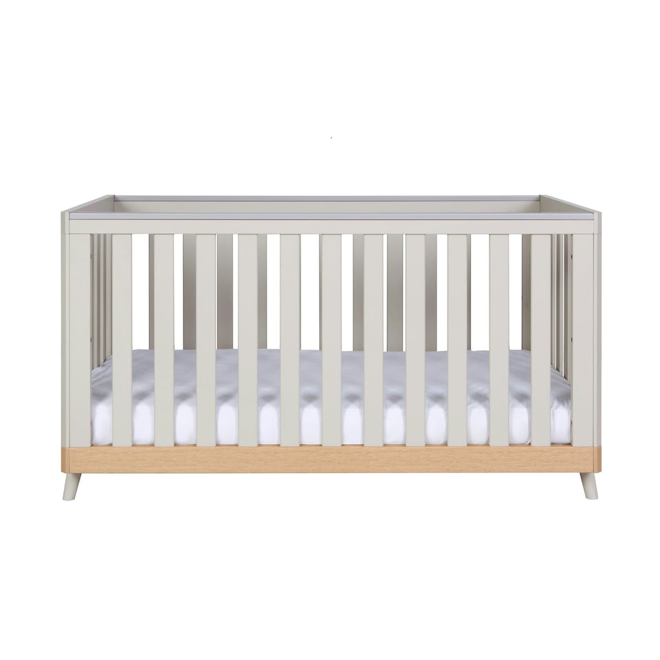 image 1 of Tutti Bambini Hygge Cot Bed - Light Oak/White Sand