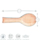 image 5 of Nicola Spring Hand-Printed Kitchen Spoon Rest - 26.5cm - Orange