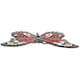 image 3 of Set of 4 Red Small Metal Butterflies Garden/Home Wall Art Ornament