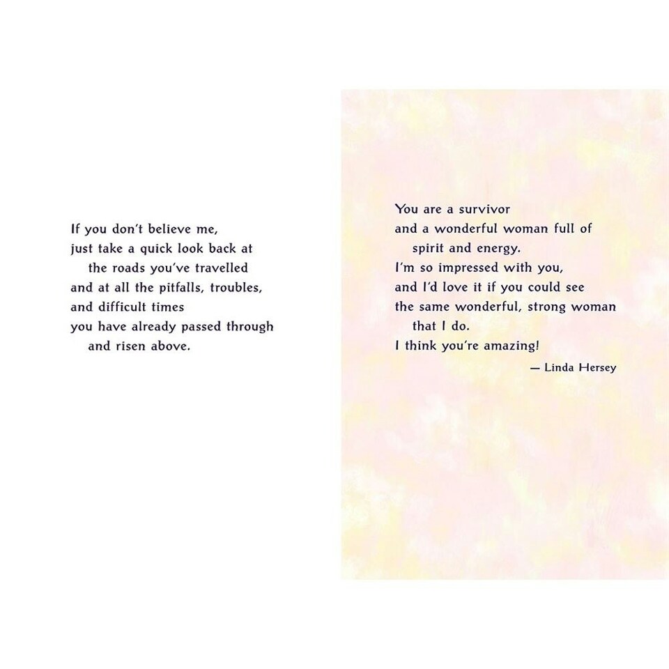 image 1 of A Wonderful Strong Woman Sentimental Verses Keepsake Greeting Card