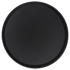 Argon Tableware Round Non-Slip Serving Tray - 45.5cm - Black