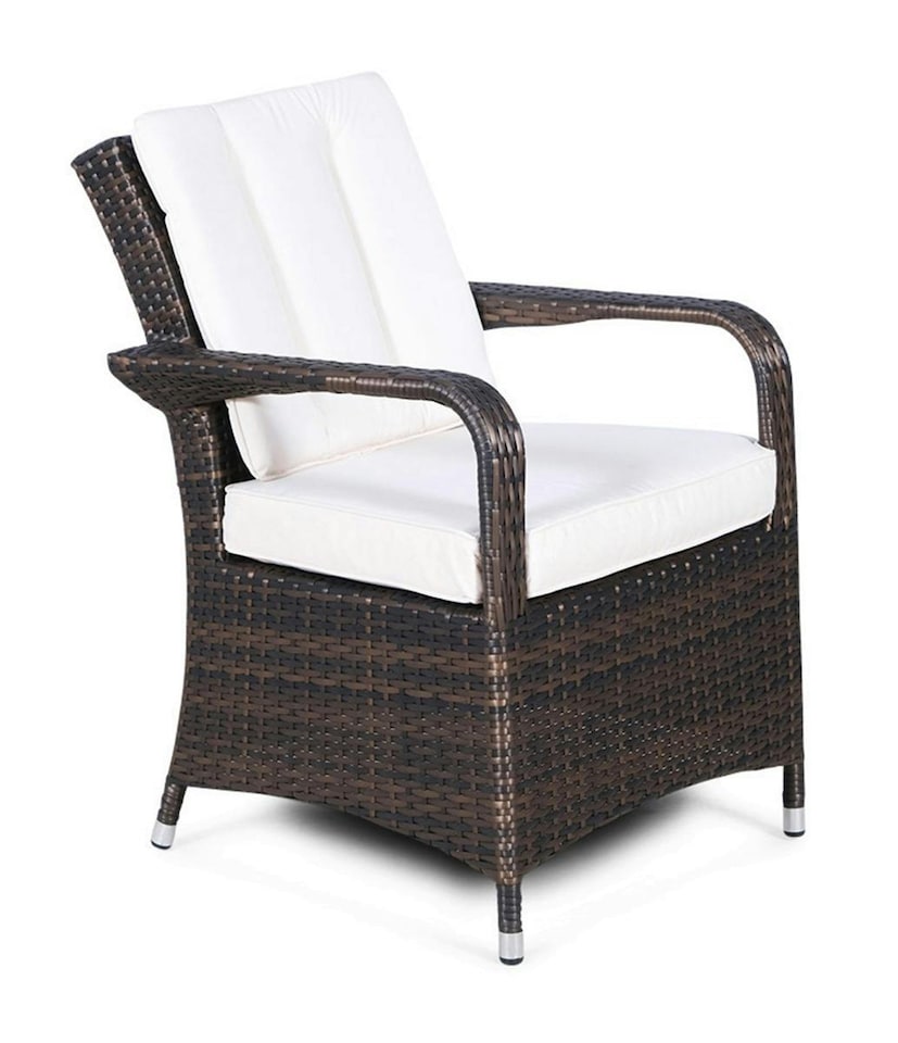 image 1 of Arizona Outdoor Rattan Garden Dining Chair | Brown | Brown