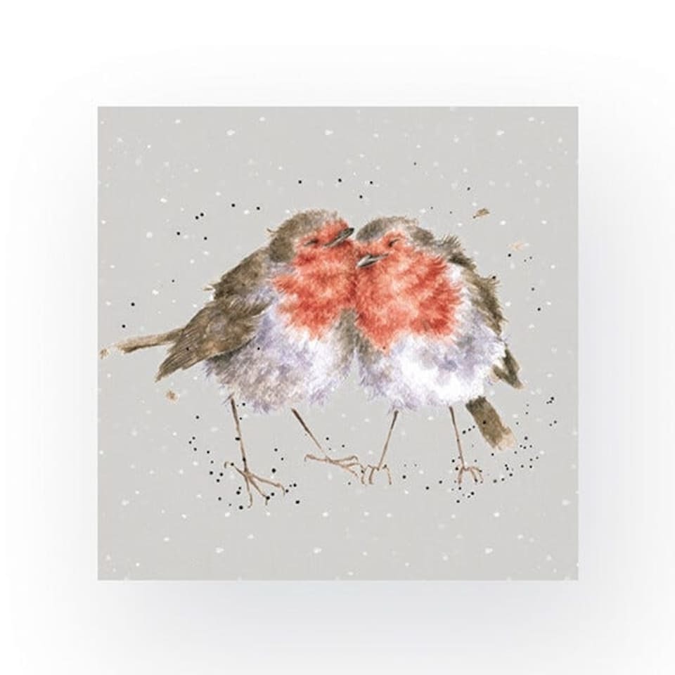 Wrendale Designs Pack of 20 Cocktail Size 'Snuggled Together' Robins Napkins