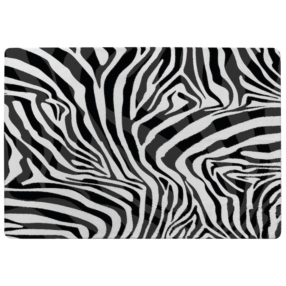 image 1 of Zebra Animal Print (Rug) Black | XL: 160x230cm