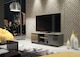 image 4 of TV Unit TV Stand Grey High Gloss Media Console Sideboard Storage Cabinet 120cm