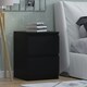 image 7 of FWStyle Carlton 2 Drawer Bedside Nightstand - Matt Black