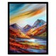 image 1 of Cairngorms Heather Mountain Peak Hike Home Decor Black Framed Wall Art Print A4