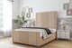 image 2 of Sloomy Harrington Pebble Plush Bed Frame With 50" Upholstered Headboard 4'6 Double