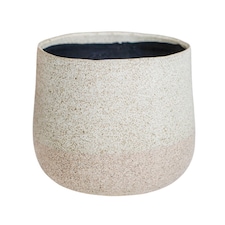 Celeste Planter - Ceramic - L21 x W26 x H26 cm - Cream | Brown