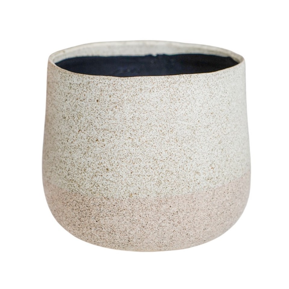 image 1 of Celeste Planter - Ceramic - L21 x W26 x H26 cm - Cream | Brown