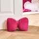 image 1 of OHS Bow Shaped Weighted Matte Velvet Decorative Door Stop | Pink | Hot Pink | 17 x 24 x 5 cm