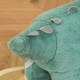 image 8 of HOMCOM Kids Toddler Rocking Horse Plush Ride On Triceratops Rocker Wooden Base With Sound for 3-6 Years Green