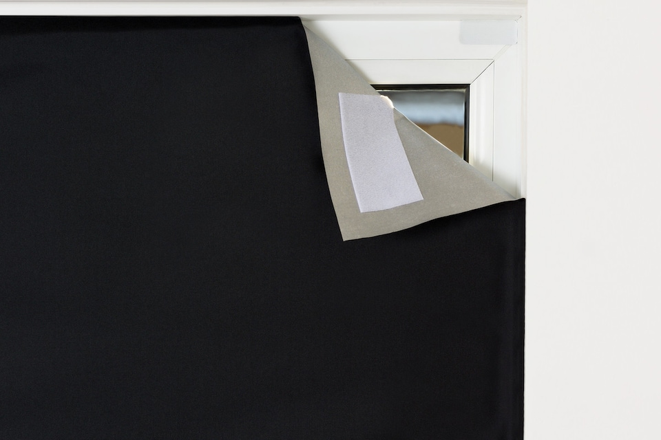 image 1 of Easynight total blackout blind for home, self-adhesive, black and silver, cut to any size and shape up to 300x145cm | Black | Black | XL | 1